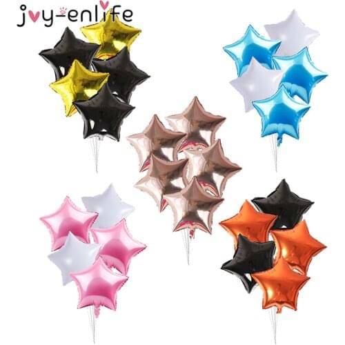 5pcs 18inch Five-pointed Star Foil Balloons Helium Balloon Globos Wedding Baby Shower Childrens Kids Birthday Party Decoration