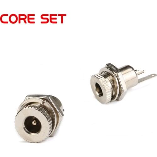 5PCS/LOT 5.5 x 2.1mm 5.5 x 2.5mm DC Power Jack Socket Female Panel Mount Connector C1Hot New Arrival DC-099