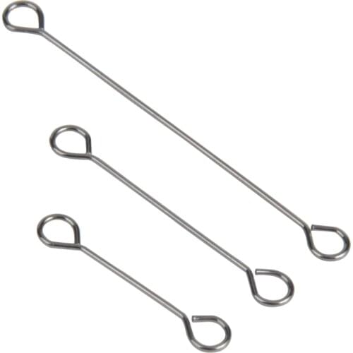 50Pcs/Lot 15-30cm Stainless Steel Double Eye Headpin Charm Bails Diy Accessories Beading Head Pins For Jewelry Making Supplies