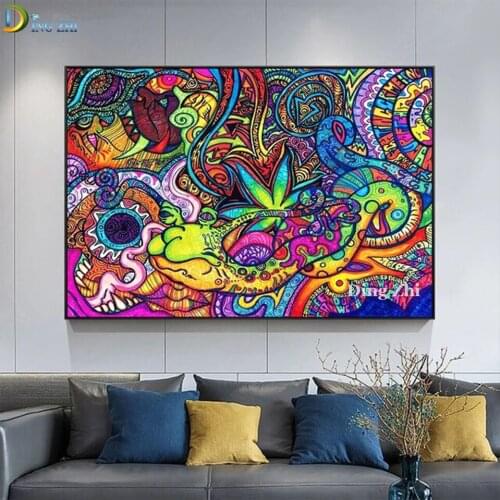Abstract Music Graffiti Wall Art Diy 5D Diamond Painting Cross Stitch Mosaic Embroidery Round Square Drill Handmade Home Decor