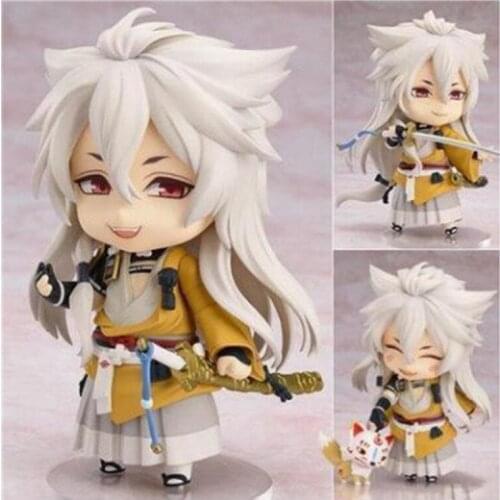 Anime Touken Ranbu Online 10CM Figurine Kogitsunemaru Face Change Action Model Toy Gifys Children Mini Kawaii Desktop Pops