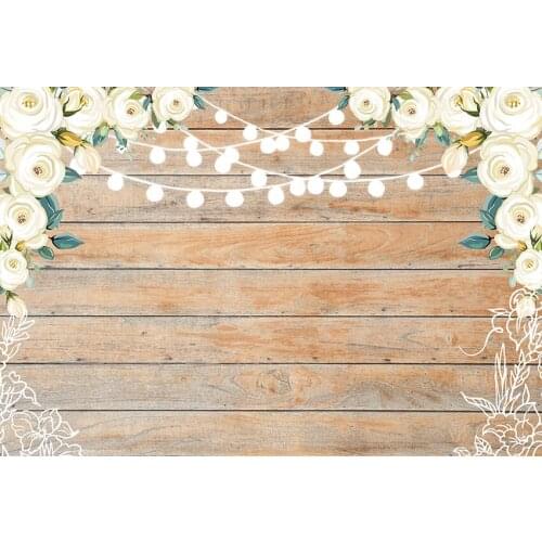 Flower decor wood board model photo background vinyl fotografia baby clothes photography backdrops for photo studio props G-992