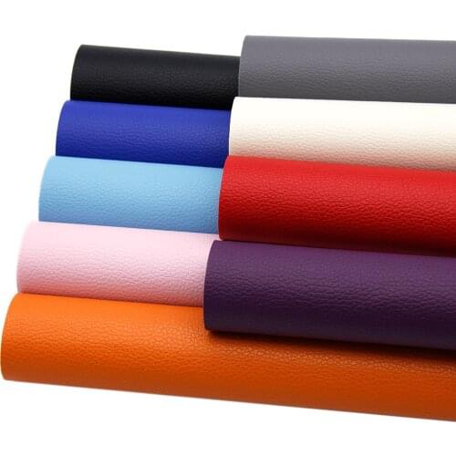 David accessories 20*33cm Plain Color Lychee Faux Synthetic Leather Fabric, DIY Bows Handmade Crafts Bag Shoes Material,1Yc6810