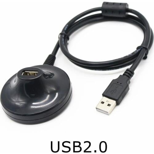 1.5m Desktop USB 2.0 Type A Male to Female Extension Data Charge Cable with Stand Base Shielded