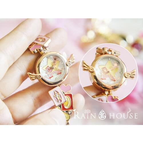 Card Captor Cardcaptor Sakura Kinomoto Star Wing Cane CLEAR CARD Wrist Watch Waterproof Cosplay Birthday Gift