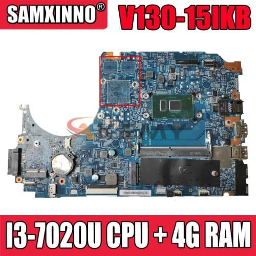 For Lenovo V130-15IKB laptop motherboard with I3-7020U CPU + 4G RAM 5B20R33556 LV315KB 17807-3M 448.0DC05.003M 100% tested ok