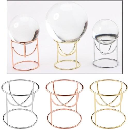 Metal Display Stand for Crystal Glass Lens Ball Divination Photography Base Sphere Globe Holder, 50mm Diameter