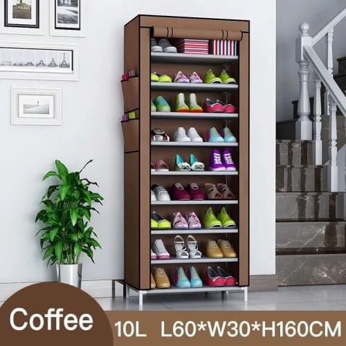 Multiple Layer Shoe Shelves Minimalist Modern Shoes Storage Closet Home Space-saving Shoe Rack Organizer Non-woven Stand Holder