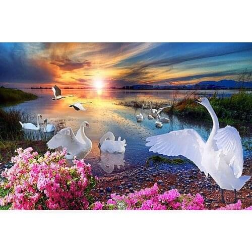 14/16/18/27/28 Top Quality Beautiful Counted Cross Stitch Kit Abstraction Beauty and Grape A8072 landscape Swan