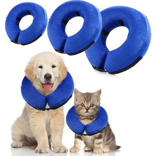 Inflatable Pet Collar Anti-bite Neck Elizabethan Collar Cute Cat Dog Puppy Neck Protective Circle Collar For Small Large Dogs