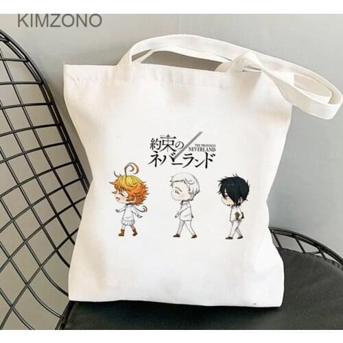 The Promise Neverland shopping bag reusable bolso bolsas de tela shopping bolsa tote bag boodschappentas sacola sacolas