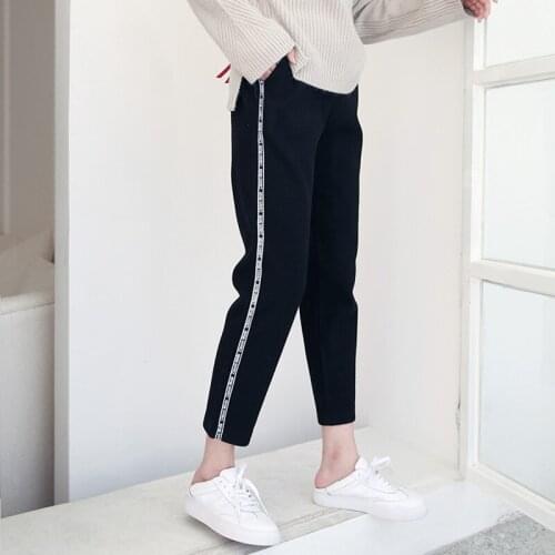 Autumn Maternity Leggings High Waisted Abdominal Support Pregnant Woman Clothes 2019 New Thin