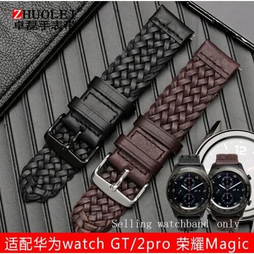 Braided leather watch with glory magic/dream for Huawei Watch2 pro/GT intelligent replacement watch chain