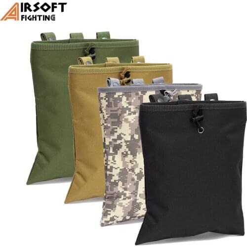 Tactical Molle Magazine Bag Ammo Holder Pouch Outdoor EDC Recycling Pack Dump Drop Pouch Hunting Accessorie Gear Tool Organizer