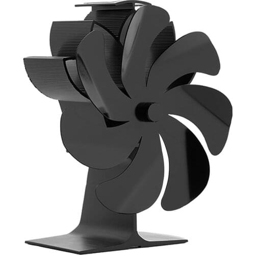 7 Blades 203CFM Fireplace Fan Heat Powered Fan Log Wood Burner Eco Fan Quiet Home Stove Fan for Wood-fired Oven