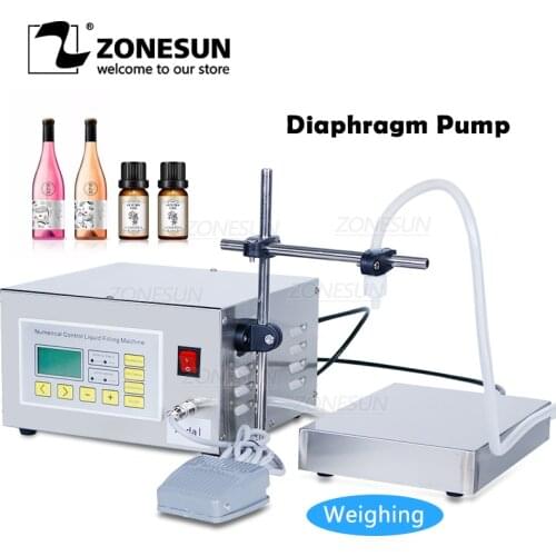ZONESUN Semi-Automatic Liquid Fruit Vinegar Drink Soy Milk Water Juice Bottle Quantitative Weighing Filling Machine