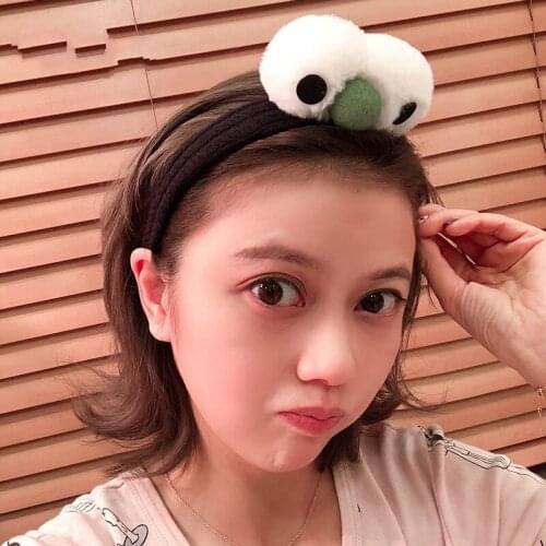 20pcs/lot Autumn/winter Headband Hot Sale Cute High-end Knitted Plush Big Eyes Funny Headwear Hair Accessories for Women