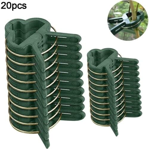 20Pcs SmallReusable Garden Plant Fixed Spring Retaining Clip Bracket Vegetables Flowers Growing Support Clamp