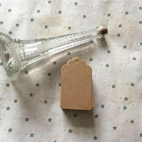 4 * 8 Cm Khaki Square Mark Products Hand Draw Cardboard Label Clothing Garment Tags Words Blank Paper Id Card 400 Pcs/lot