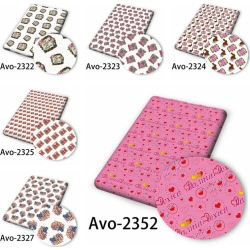 50*150cm New Mini Toxica Cartoon Pattern Printed Leather Polyster Cotton Liverpool Bullet Fabric for DIY Handmade Half Yards