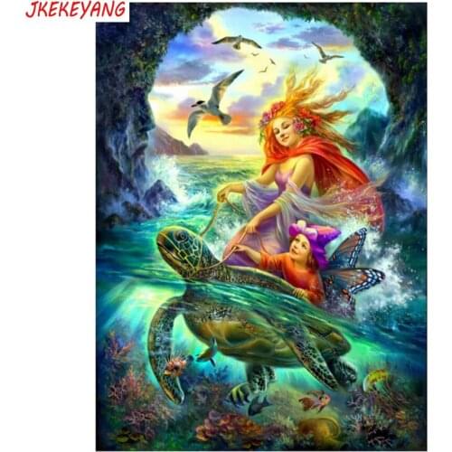 5D DIY square/round Diamond painting Elf and turtle Cross Stitch Diamond Embroidery Pattern Rhinestone J1553