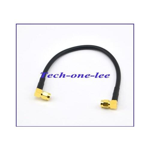 SMA Extension Cord Male Right Angle to SMA Plug RA Adapter Pigtail 20cm RG223 Cable Free Shipping