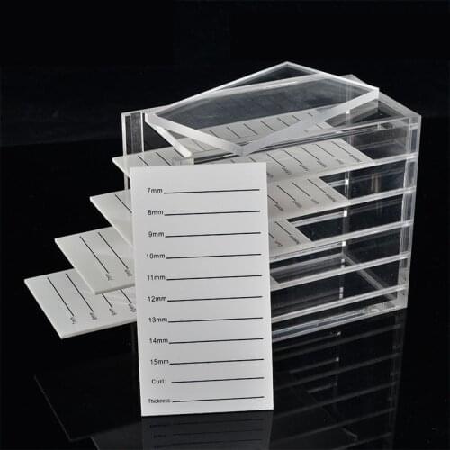 Acrylic Eyelashe Storage Box 5 Layers Grafting Eyelash Container Fake Eyelash Pallet Holder Display Stand Beauty Salon Tools