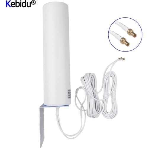 Kebidu 4G LTE Antenna 12Dbi 3G Antenna External Antenna 4G Outdoor Antenna Dual Slider CRC9/TS9/SMA 5M Connector Modem Router