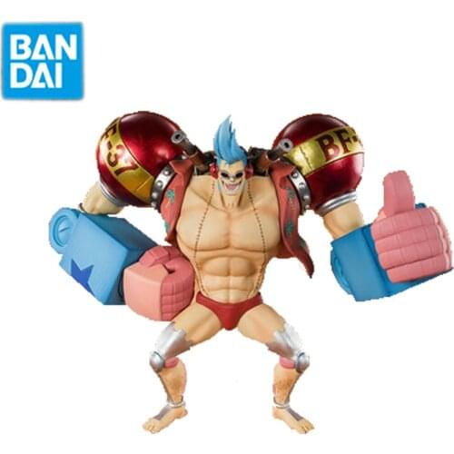 Bandai Genuine ZERO ONE PIECE Anime Figures 20th Anniversary FRANKY PVC Action Figure Collections Model Dolls Toys Kids Gifts