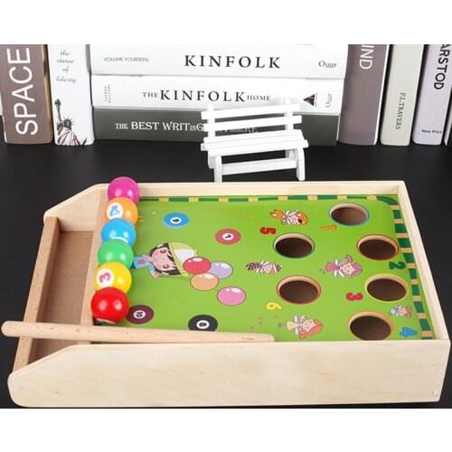 Children Wooden Fun Billiard Game Toys Billiard Color Matching Cognition Parent Child Game Toy Entertainment Family Board Games
