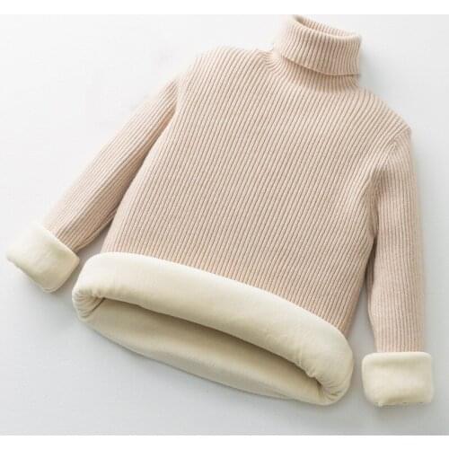 Kids Clothes Girls Sweaters 2021 Autumn Winter Turtleneck Knitted Bottoming Shirt for Teen Girl Thicken Warm Baby Boy Clothes