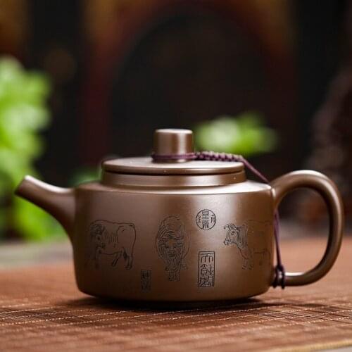 Porcelain Clay Teaware Yixing Zisha Tea Kettle Handmade Purple Sand Teapot Household Kung Fu Tea Pots Cup Tea Ceremony