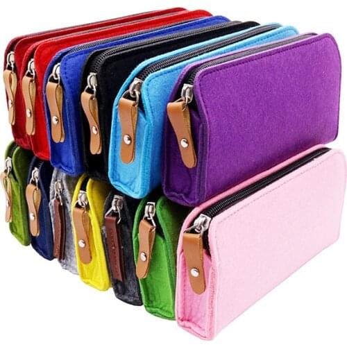 Selling Simple Felt Pen Bag Multicolor Optional School Supplies Pencil Case Pencil Case Student Stationery Storage Bag