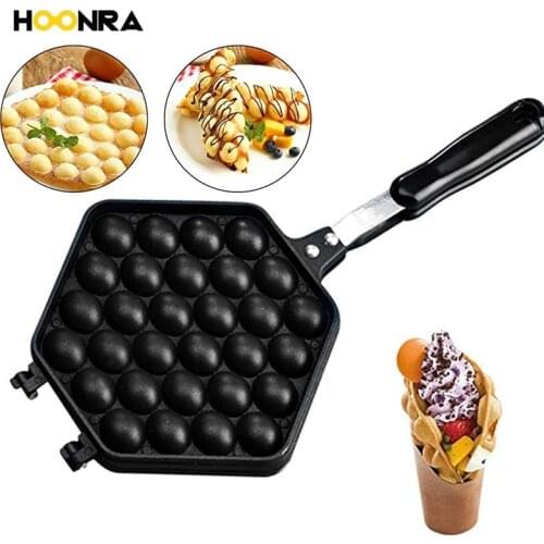 HOONRA Eggettes Egg Waffle Maker Mold Non-stick Plate Cake Baking Pan QQ Eggettes Cake Oven Bubble Waffle Maker