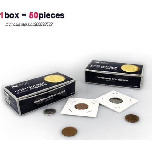 LOT X 50boxes / Total 2500pcs, V1.0 PCCB Cardboard COIN HOLDER, Paper Card collection, 12 different sizes for choice-801800