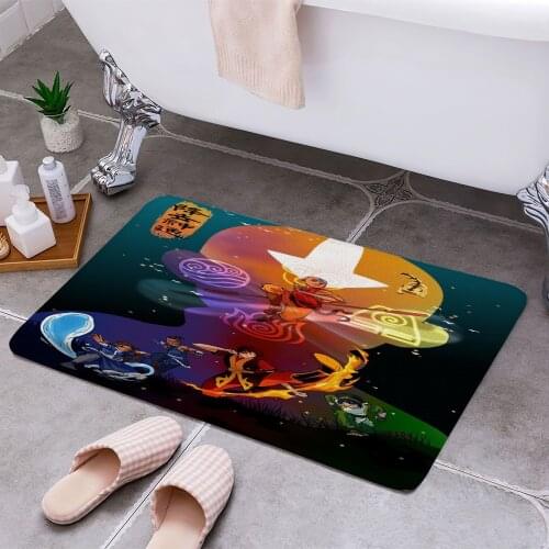 Team Avatar Silhouette 3D Print Doormats Rectangle Non-Slip DoorMat Bedroom Kitchen Entrance Print Door rugs Dropshipping