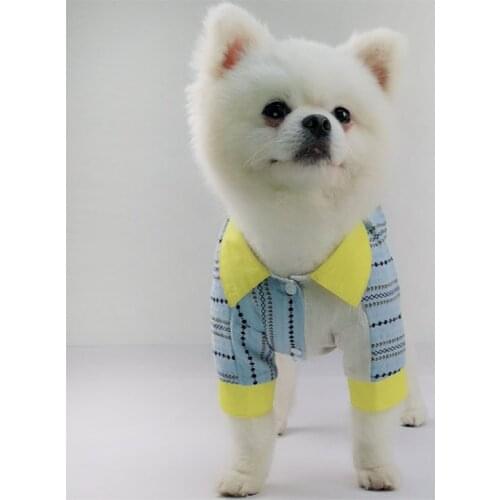 Patchwork Pet Dog Summer Dog Shirt Coat Blouse XS-2XL Poodle Pomeranian Bichon Schnauzer Pug French Bulldog Clotes Dog Costume