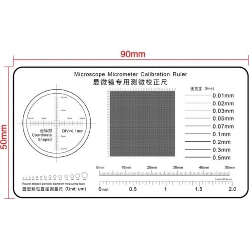 Microscope Micrometer Calibrator Magnifier Film Point Gauge High Precision Measuring Transparent Soft Gauge Stereo Microscope