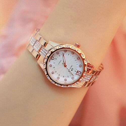 Fashion Ladies Crystal Watch Luxury Women Gold Watch Diamond Quartz Watches Female Stainless Steel Wristwatches relojes mujer