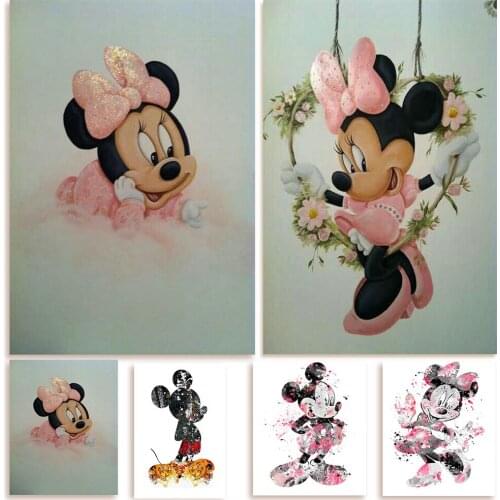 Disney 5D DIY Diamond Painting Mickey Minnie Limited Edition Inlaid Rhinestone Cross Stitch Kit Mosaic Home Decoration Painting