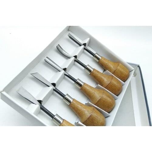 New 5pcs woodcut knife butt/corner/skew/round/Arc machete chisel Woodworking carving for Wood crafts Prints graver