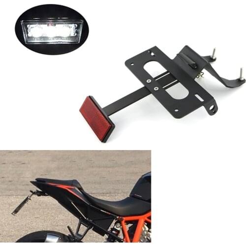 Fit For KTM DUKE R 1290 2014-2019 License Plate Holder Motorcycle Rear Tail Tidy Fender Eliminator Registration Plate kit
