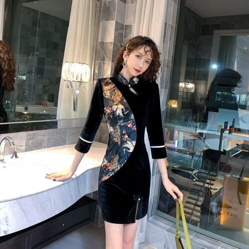 Sexy Japanese Dresses Vietnam Clothing Sexy Chinese Dress Cheongsam Asian Clothes Qipao Oriental Vietnam Ao Dai Dress FF2787