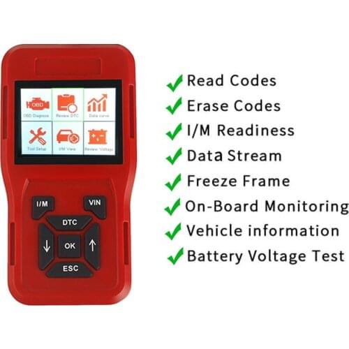 OBDII Scanner Code Reader Car Diagnostic Scanner Engine Fault Code Reader Detector Auto Vehicle Scan Tool