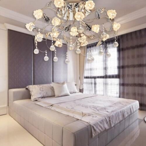 Led bedroom ceiling lamp personality creative atmospheric European restaurant modern minimalist crystal lamp led lighting lamp