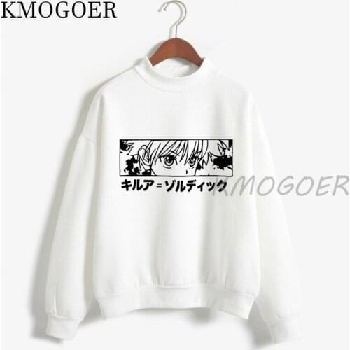 Hunter X Hunter Killua Eyes Vintage Hoodie Woman Polyester Hoody Kawaii Tops Harajuku Oversize Autumn Pullovers Femme Clothes