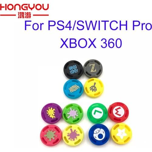 10sets Silicone Analog Thumb Stick Grips Cover for Playstation 4 PS4 For Switch pro Controller Thumbstick Caps for Xbox 360 One
