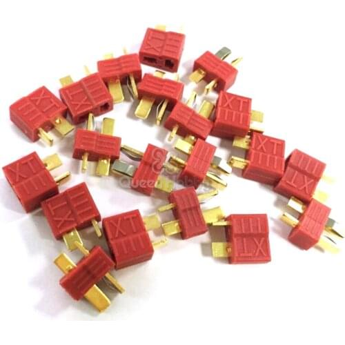 100pcs/lot T Plug Dean Connector for ESC Battery Male / Female Terminals Connectors Assortment Kit