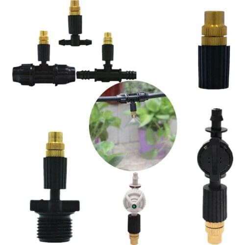 20PCS Brass Misting Sprinkler Adjustable Nozzle Garden Watering Irrigation Micro Drip Fittings