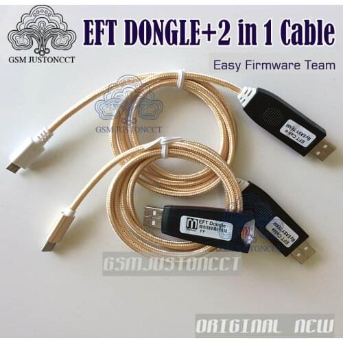 2018 Newest 100% Original EASY FIRMWARE TEMA / EFT DONGLE + EFT Cable UART 2 in 1 Free Shipping